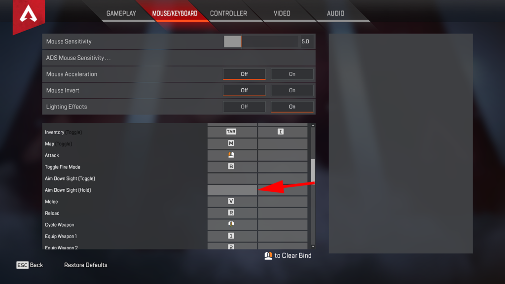 How to Turn Toggle Aim Off Apex PC